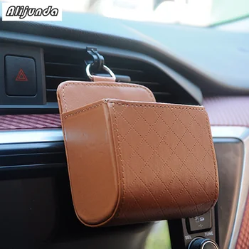 

Car Organizer Box Bag Air Outlet Dashboard Hanging Leather Box for Volvo S40 S60 S80 XC60 XC90 V40 V60 C30 XC70 V70