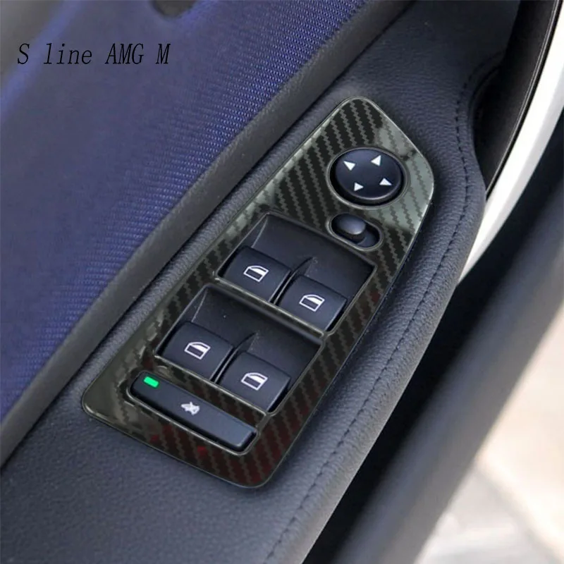 

Для BMW 1 серии E81 2007-2011 подлокотник для межкомнатной двери кнопки для подъема окна панель крышка наклейки отделка из углеродного волокна авто аксессуары