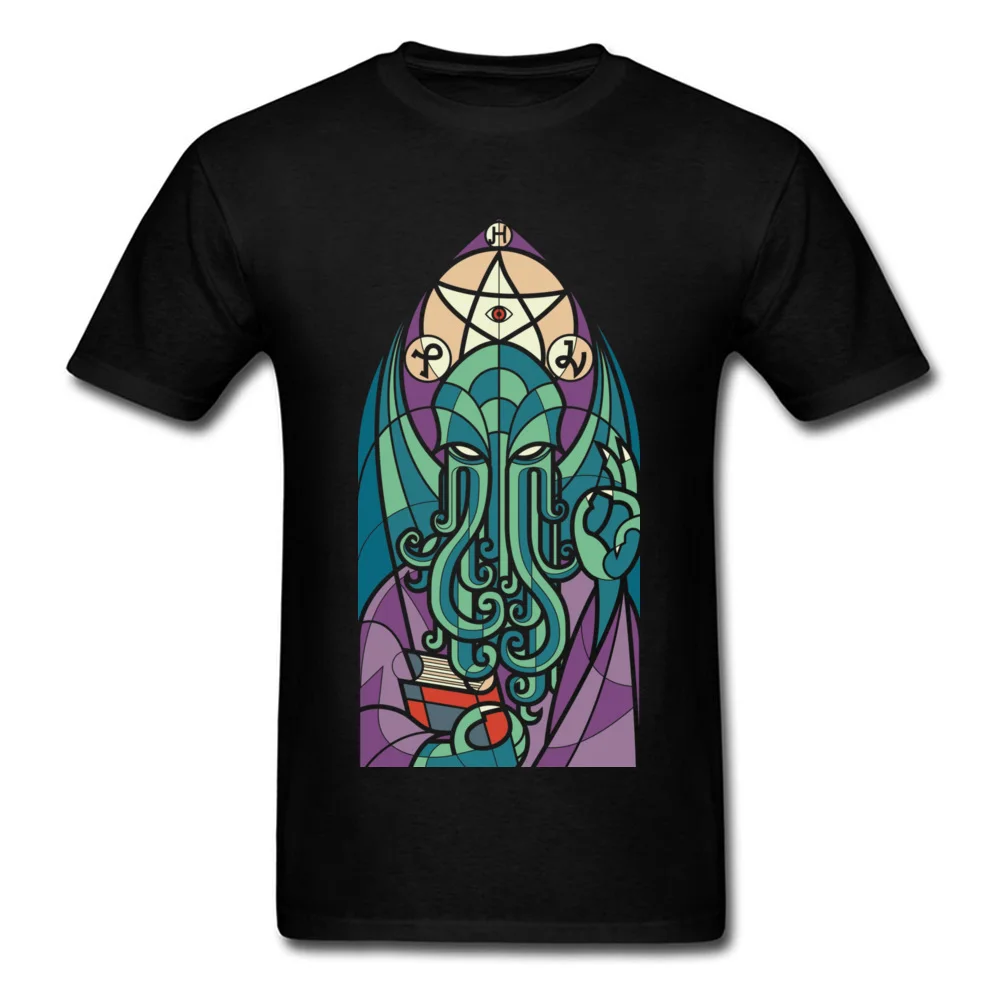 

Summer Tee Shirts Brand T Shirts For Men Geometric Cthulhus Church Tops Shirts Short Sleeve 100% Cotton Men T-Shirts Funny