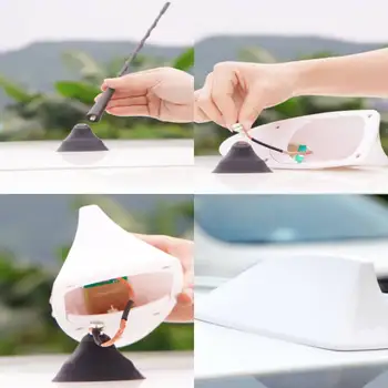 

1Pc Car Decoration Shark Fin Antenna with Special Antenna for Signal Reception Car Antenna Decor Roof Tail Antenna Car Styling