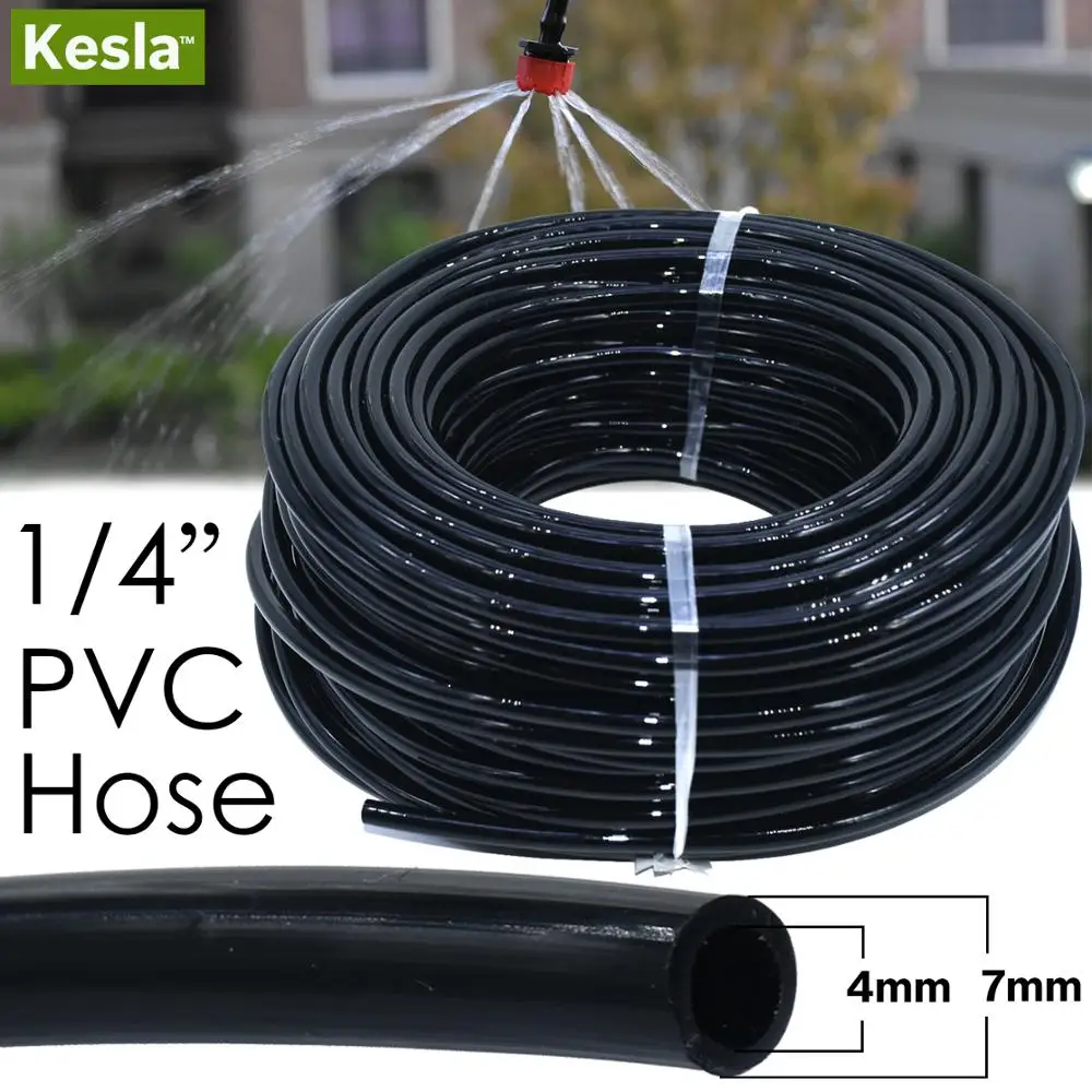 

KESLA 10m/15/20m/25m/30m Watering Hose 4/7 mm Garden Drip Pipe PVC Hose Watering Irrigation System for Greenhouses Balcony Yard