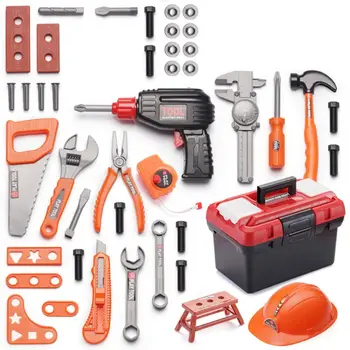 

Kids Boys Simulation Repair Tool Box Kit Educational Toys Drilling Puzzle Toy DXAD