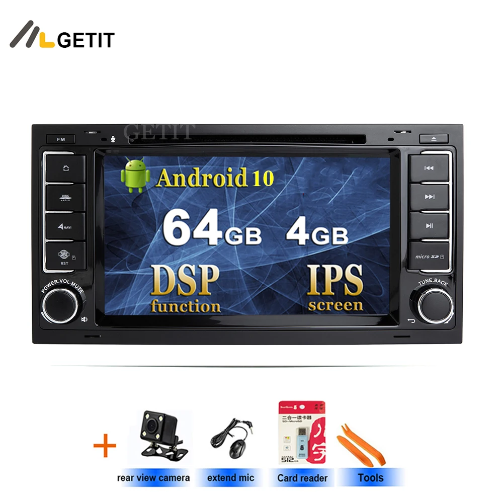 IPS экран Android 10 автомобильный DVD Мультимедиа Стерео GPS для VW T5 Transporter Multivan Touareg с