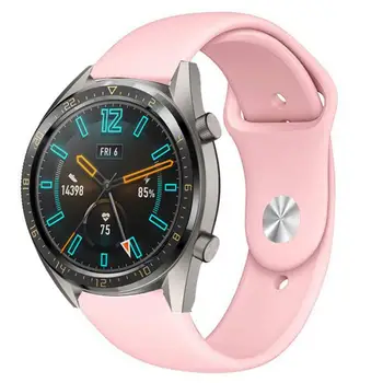 

For Huawei Watch GT / GT2 22MM Silicone Strap Monochrome Watch With Wristband Pulceras Brazaletes Mujer Amazfit Bip Wriststrap