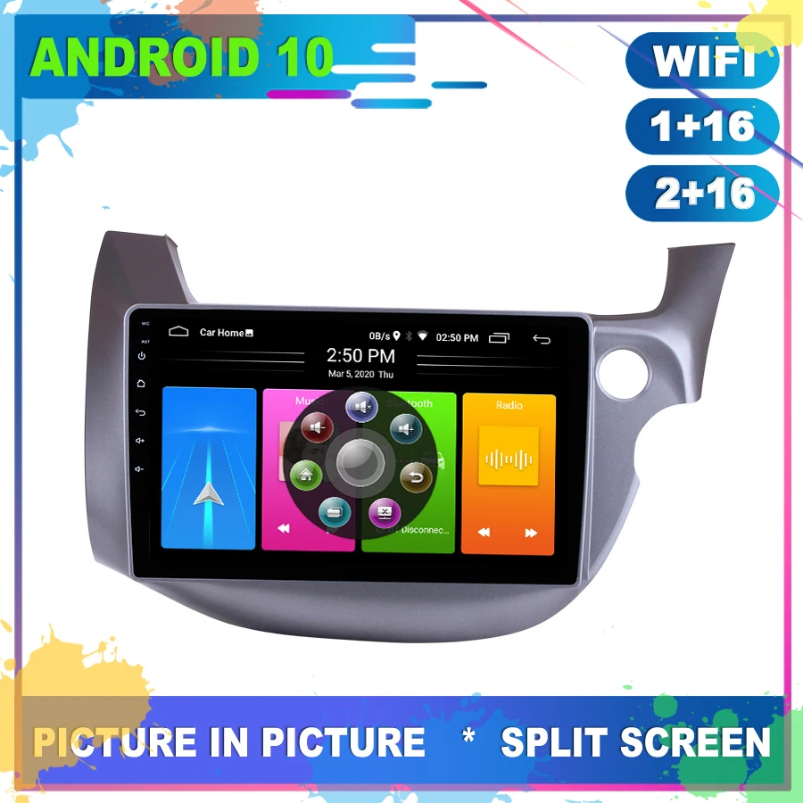 Автомобильный Android 10 0 GPS для Honda Jazz 2008 радио подходит навигации мультимедийная