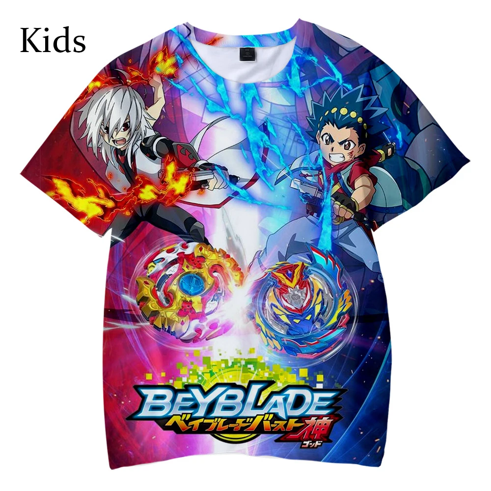 T-Shirt Short Sleeve Kids Tee Shirt Bey-Blade-Burst-Evo-lution Entertainment for Girls Boys 