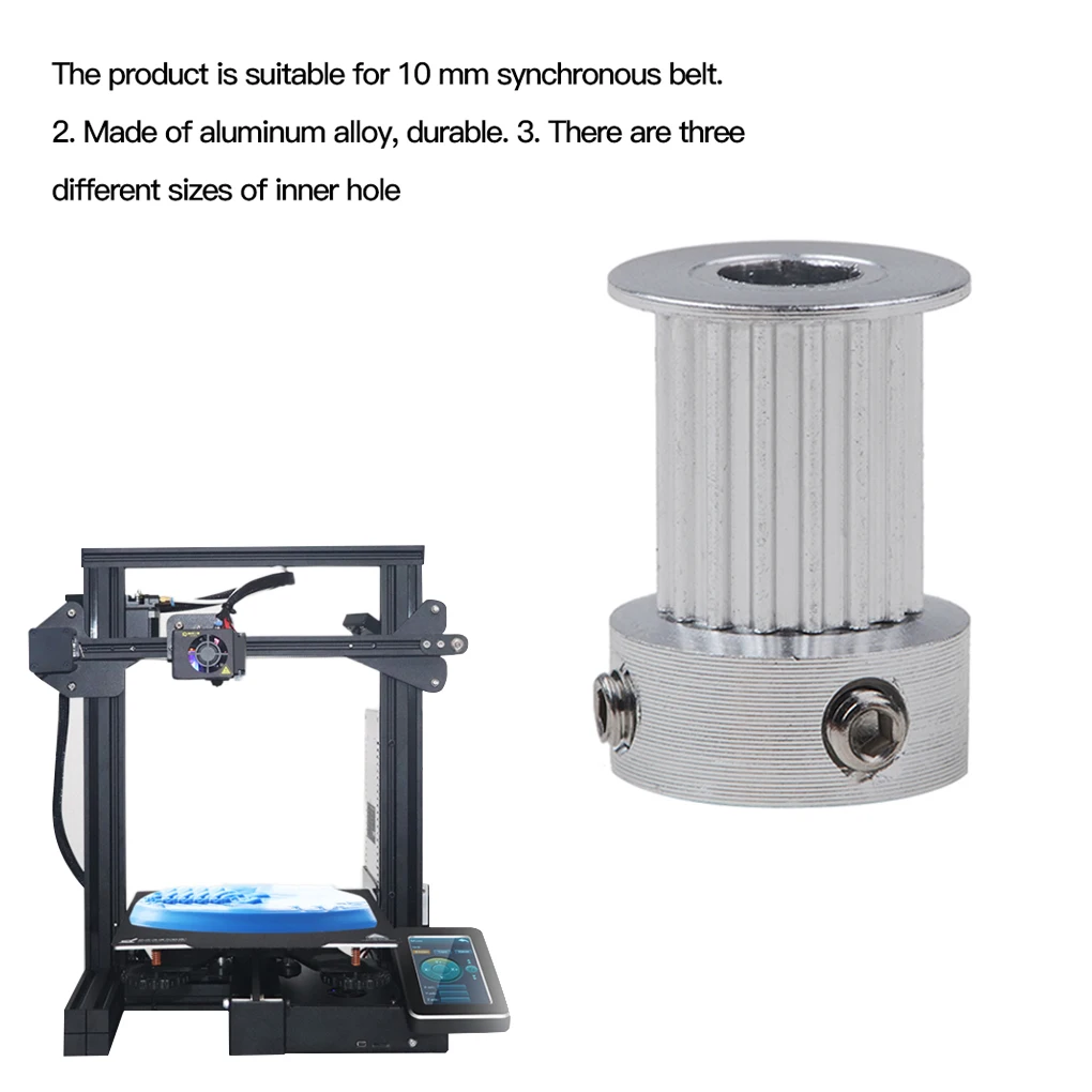 

Aluminum Synchronous Wheel 10MM Wide Belt 16T Pulley Accessory for 3D Printer5mm Inner Hole