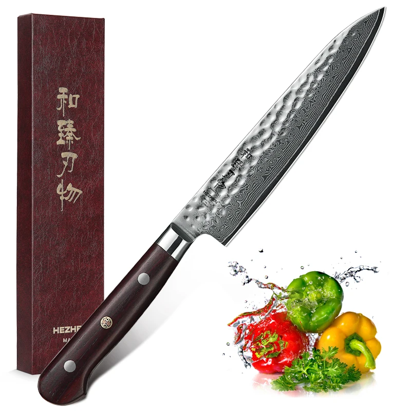 HEZHEN 6 дюймовый универсальный нож Профессиональные Кухонные ножи японский VG 10