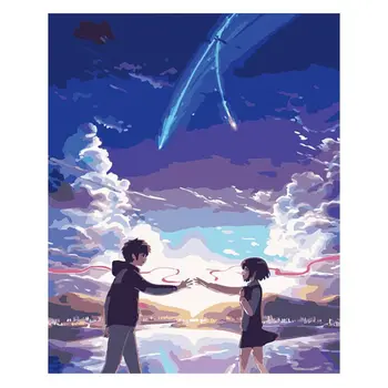 

Paint For Adults and Kids DIY Oil Painting Kits Pre-Printed Canvas Boy and Girl