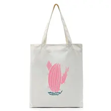 Кактус Складная многоразовая Холщовая Сумка на заказ Сумка-тоут Заказная эко diy сумка для покупок с логотипом креативная круглая сумка с принтом