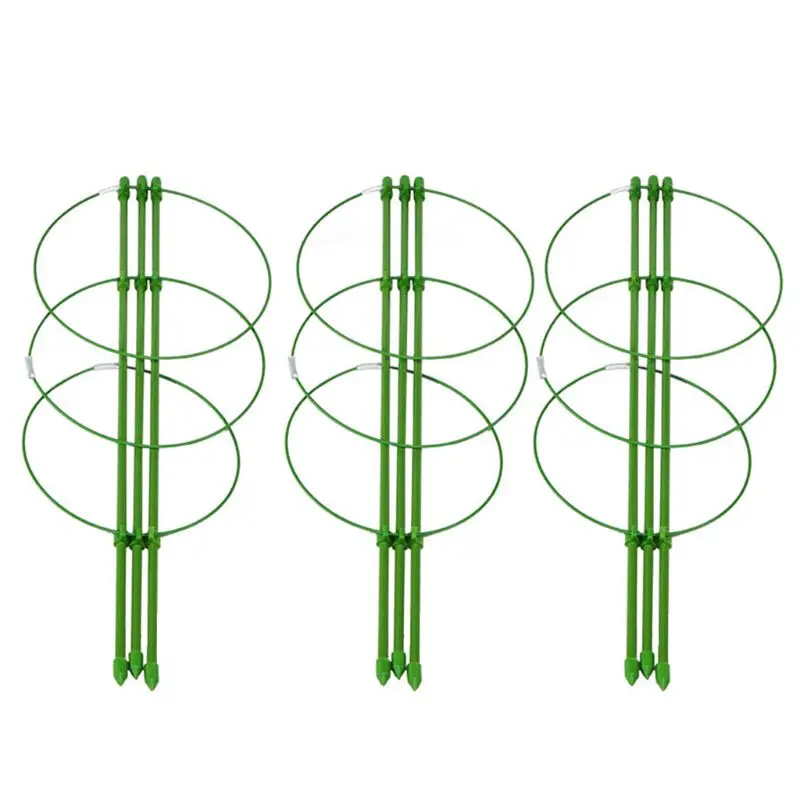 

Plant Support Cages 18 Inches Plant Cages with 3 Adjustable Rings, Pack of 3 (18")