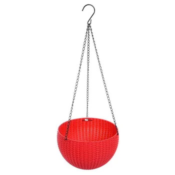 

ZDYS Hanging Basket Round Plastic Flower Pot Hanging Balcony Garden Planter Home Decor