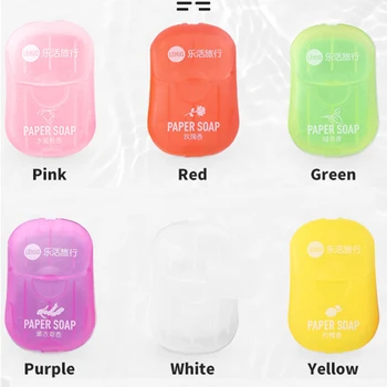 

6Pcs/set 120 sheets Disinfectant soap paper Handmade Soap Flakes Washing Soap Scented Slice Travel Rich Foam Cleaning Supplies