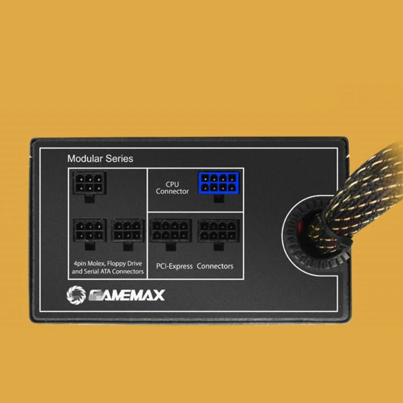Блок питания для GameMax ATX12V полумодульный 80 плюс Бронзовый бесшумный блок питания для видеоигр 500 Вт блок питания GM-500
