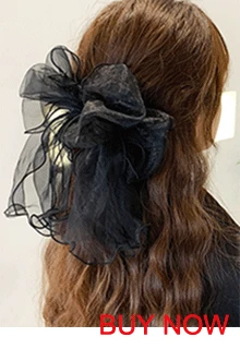 ladies headband Oversized Scrunchie Korea Large Organza Dot Hair Scrunchies Women Elastic Hair Bands Headwear Chiffon Ponytail Holder Hair Rope hairclips