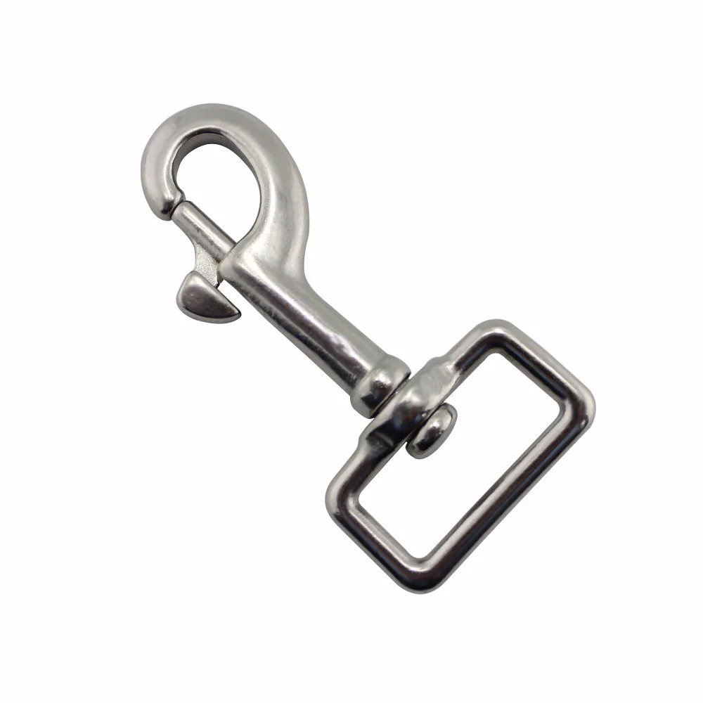

Stainless Steel Square Ring dan tou gou gou lian tou Webbing Spring Hook Pet Chain Hook