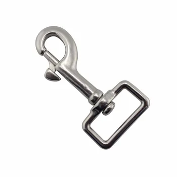 

Stainless Steel Square Ring dan tou gou gou lian tou Webbing Spring Hook Pet Chain Hook