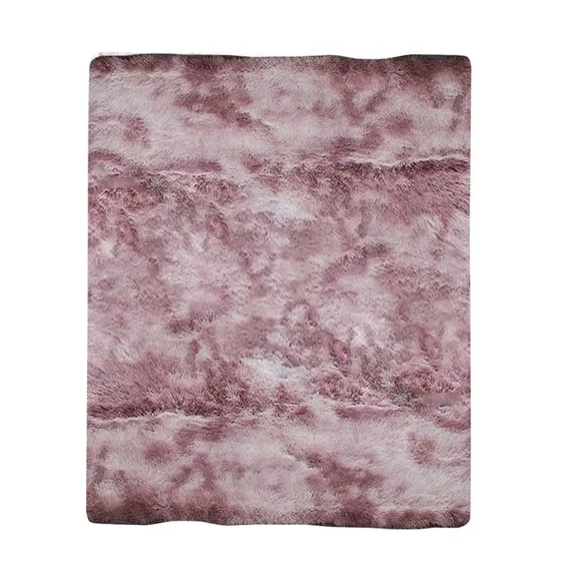 Dusty Pink OOTDTY Нескользящие коврик Галстук окрашенный градиент коврик с плюшевым ворсом внутри машинная стирка ворсистый, пушистый ковер для Гостиная Спальня дома - Цвет: Dusty Pink