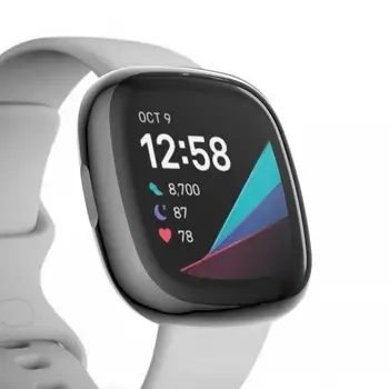 

Tpu Protective Case For Fitbit Versa 3/Sense Watch Shell Cover Screen Protector For Versa 3/Sense Waterproof Anti Shock Bumper
