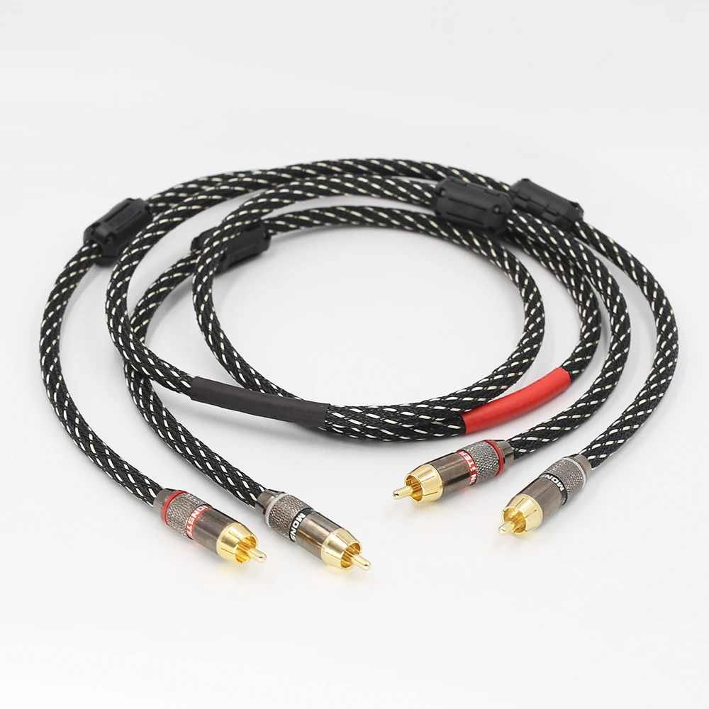 

A53 HIFI Stereo Pair RCA Cable High-performance Premium Hi-Fi Audio 2rca to 2rca Interconnect Cable