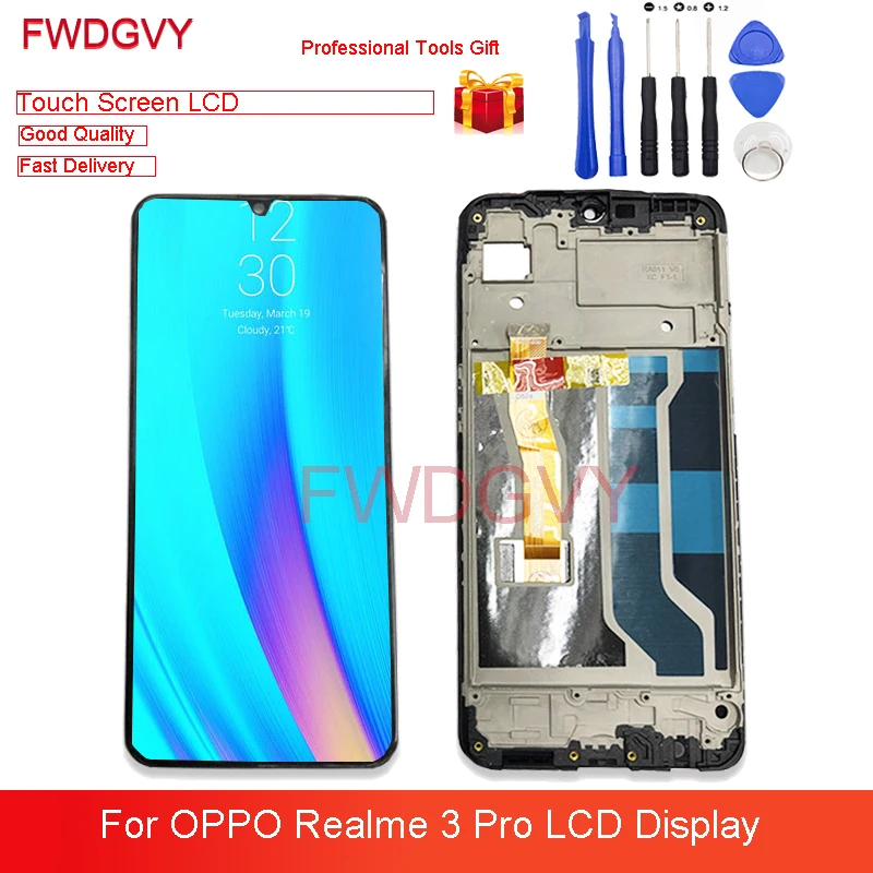 6.3&quot New For OPPO Realme 3 Pro RMX1851 LCD Display Touch Screen Digitizer Assembly Full Set Replacement Repair Parts | Мобильные