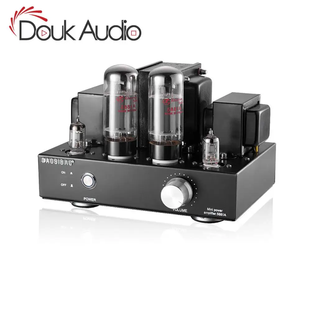 Douk Аудио Мини Вакуумный ламповый усилитель, одноконцевый, класс А, стерео, HiFi, Встроенный клапан, усилитель мощности