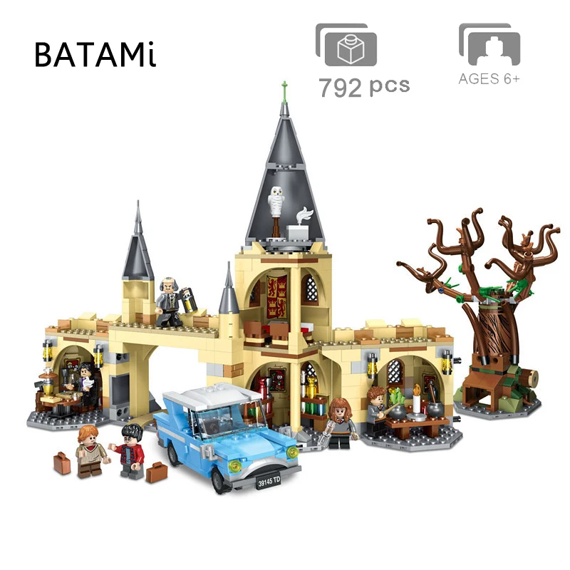 Ceny 16060 Model klocki budowlane zabawki film Quidditch hogwart zamek magia wielka sala Hagrid Hut hogwart Express MinFigure