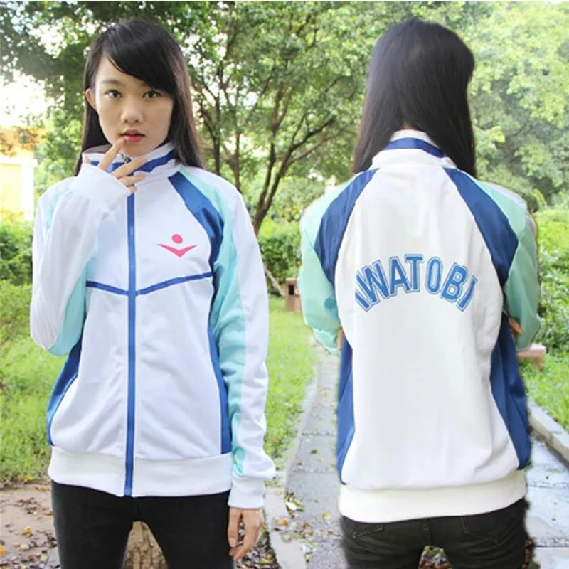Аниме бесплатно! Костюм для косплея Iwatobi Swim Club Haruka Nanase куртка унисекс с капюшоном