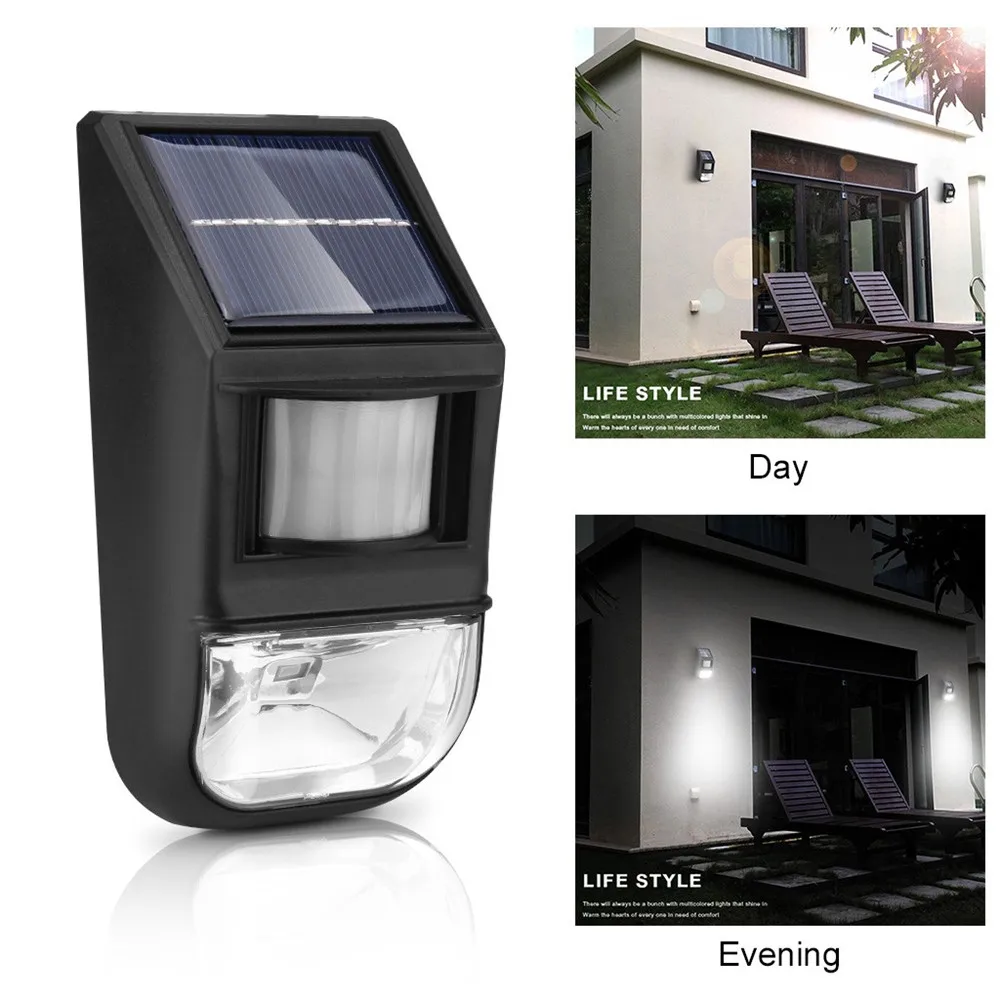 LED Outdoor Solar Light PIR Motion Sensor Solar Garden Light Saving Street Path Wall Lamp LED intelligent light high-energy lamp