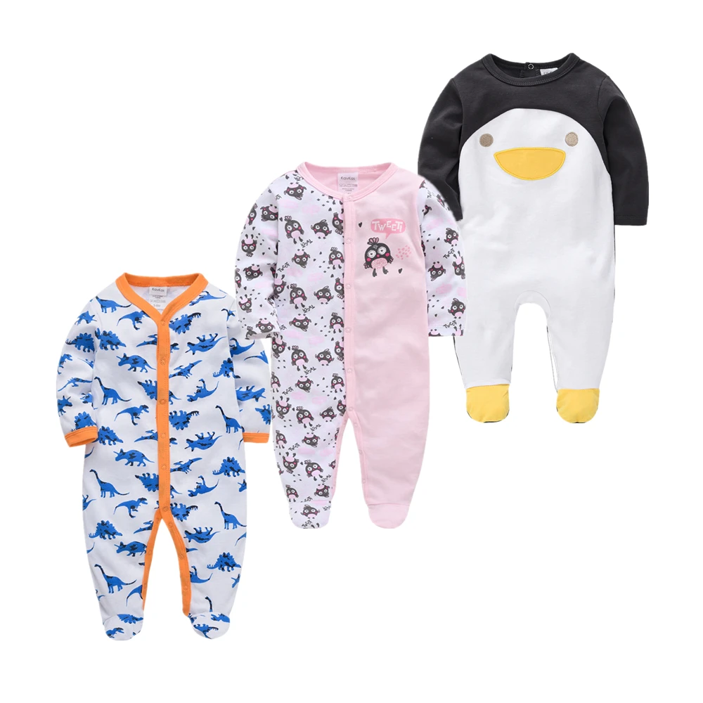 3pcs Baby Onesies Roupas bebe de Baby Girl Boy Pijamas set bebe fille Cotton Cartoon ropa Newborn Sleepers Pjiamas