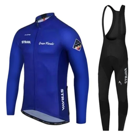 STRAVA navy blue Pro Team с длинным рукавом Майки для велоспорта Ropa Ciclismo Maillot велоодежда MTB Одежда для езды на велосипеде
