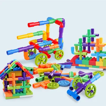 

1 Pack Baby DIY Toy Water Pipe Building Blocks Enlightening Pipeline Tunnel Construction Educational Toys Christmas Kids Gift