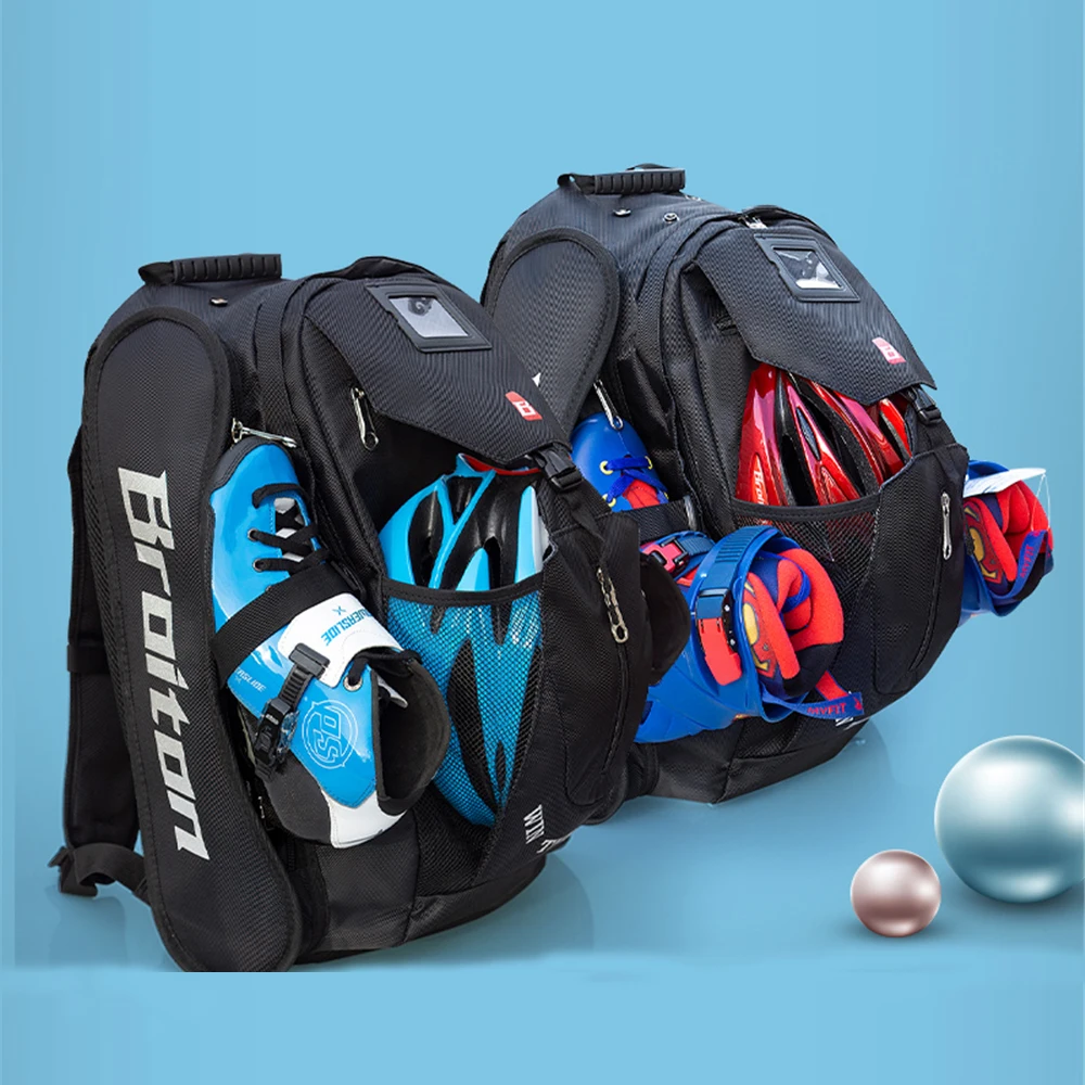 Skate Backpack Professional Inline Speed Skate Bag Black Blue Rose S L For 3X110mm 4X100mm 4X110mm Wheel Room