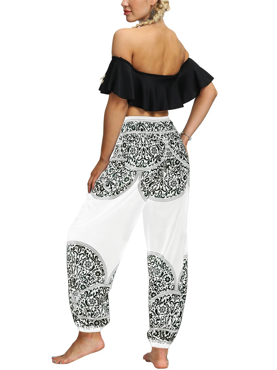 Womens Harem Pants,Loose Yoga Trousers Casual Beach Boho Vintage Hippie Bohemian Pilate Pants