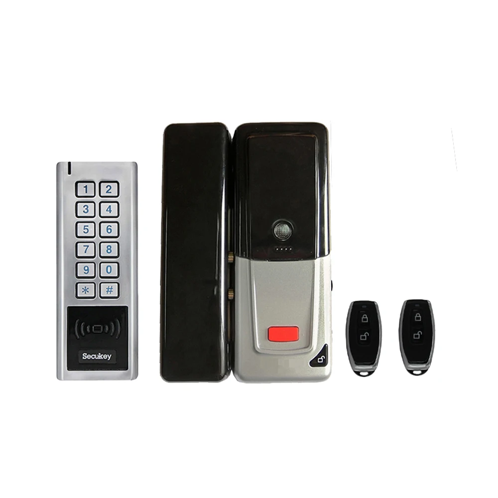 

433MHz Wireless Security System Sliding Door Lock with Access Control Keypad Card Reader and Remote Control High Safety Level