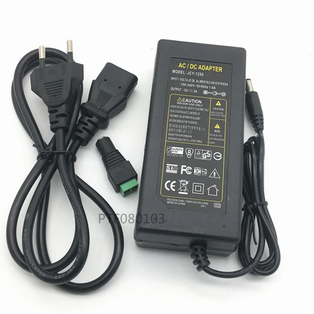 12V адаптер DC12V Универсальный адаптер 5A AC 110V 220V 240 V, для DC 12V 5A светодиодный светильник с питанием
