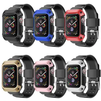 

Two-color Watch Strap Watchband All-inclusive Button Protection Wristband Watch
