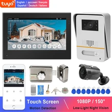 Tuya Smart Wifi Video Intercom Voor Thuis Toegangscontrole Systeem Ip Deur Intercom Met Slot 150 ° Deurbel 1080P camera Bericht Push