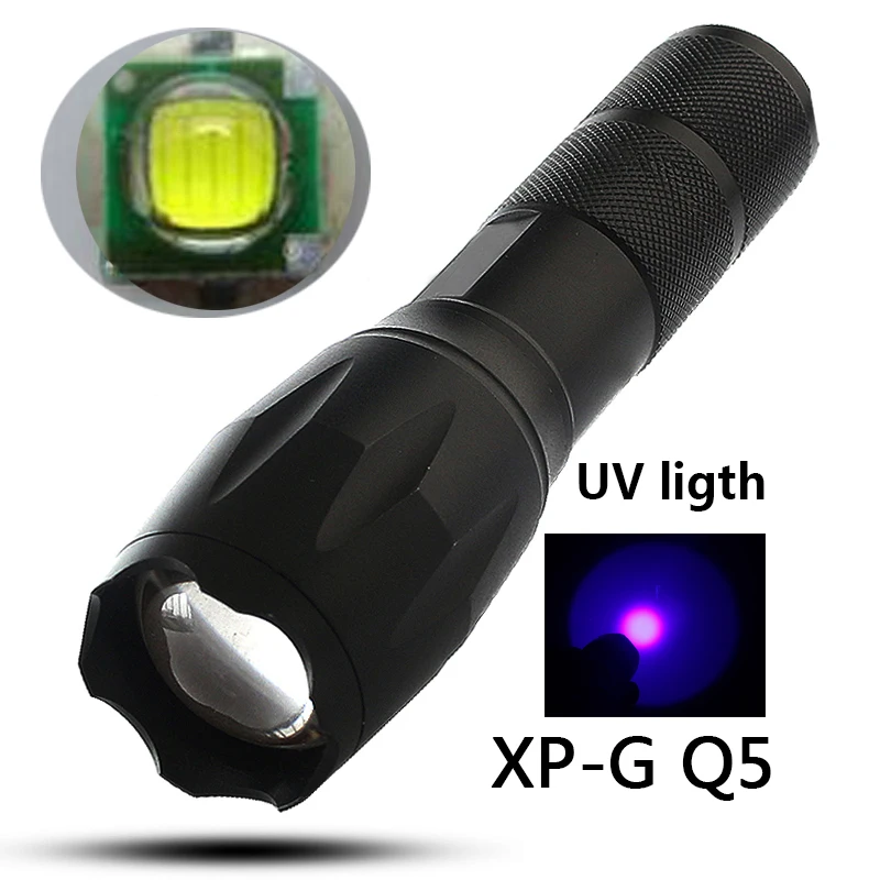 blacklight torch Z45 Led Flashlight Ultra Bright Waterproof MINI Torch T6/L2/V6 zoomable 5 Modes 18650 rechargeable Battery for camping tactical coast flashlights