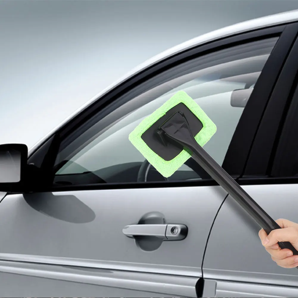 Vehemo Green Brush Windscreen Cleaning Brush Vehicle Car Wash Brush for Hand Tool Window Wiper for Towel