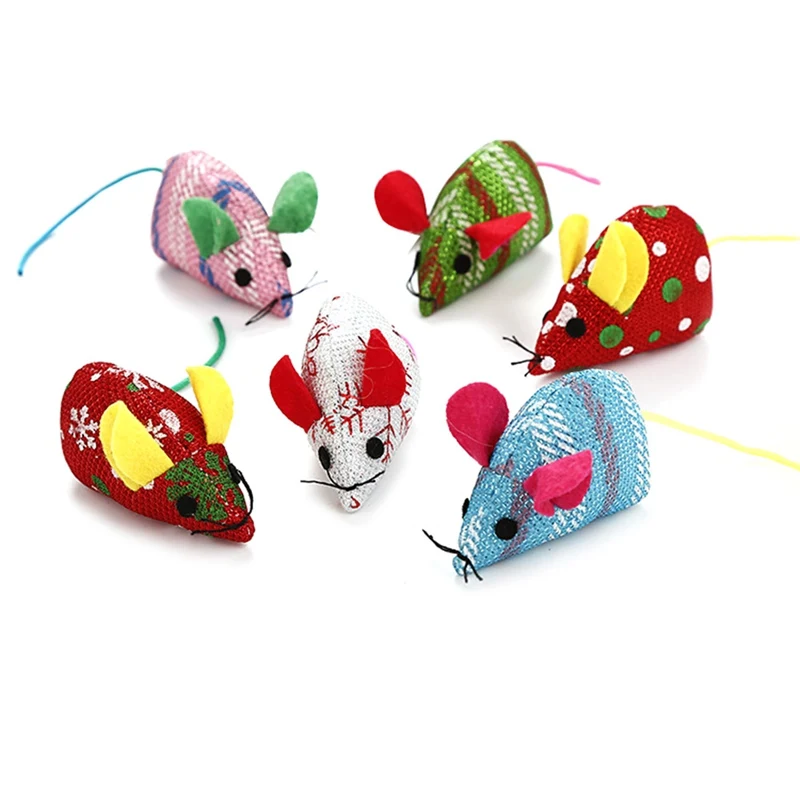 

Color Random!!! 1 PC New Style Cat Toy Christmas Series Toy Mouse Mini Funny Mice & Animal Playing Toys For Cats Kitten