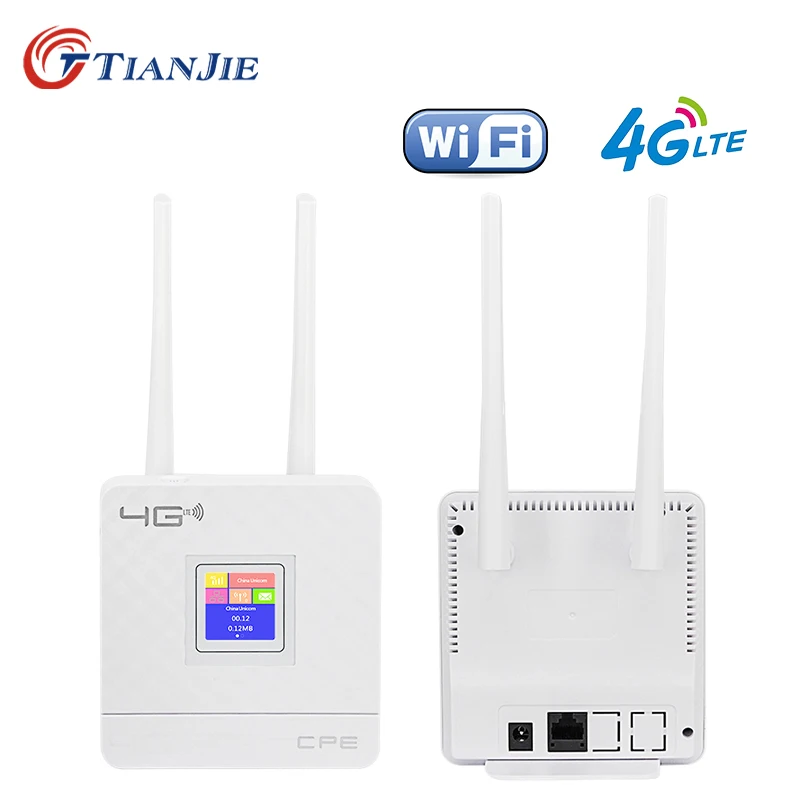 4g Lte Cpe Wifi Router Unlock 3g Mobile Hotspot Wan/lan Port Dual External  Antennas Gateway With Sim Card Slot Ethernet Modem - Routers - AliExpress