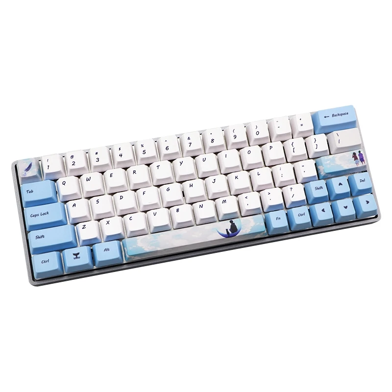 73 клавиши сублимации краски PBT Keycaps механическая клавиатура милые профиль Keycap для