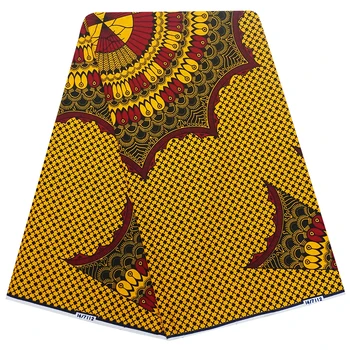 

high quality cotton Ankara fabric African real dutch wax print veritable wax African cotton fabric for wedding party dress