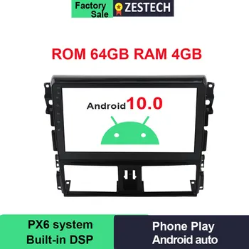 

PX6 64GB Android 10. 0 Car GPS Radio for Toyota YARiS Vios YARiS L 2014-2016 Car Head Unit Car GPS DVD Multimedia DVD Player