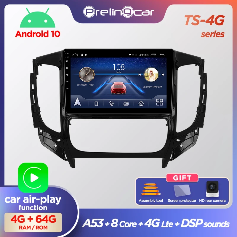 Автомагнитола Prelingcar Android 10 0 2 din DVD мультимедийный видеоплеер GPS навигация для