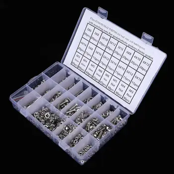 

wood screws 815PCS M3 M4 M5 M6 Stainless Steel Pan Head Cross Machine Screw Nut Washer Kit screws for laptop