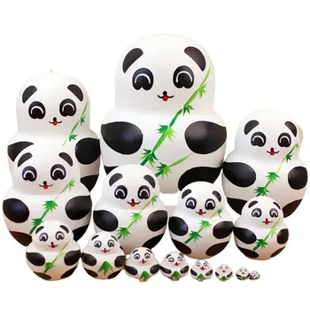 

10/15 Layers Of Crafts Wooden Toys Special Creative Handicrafts Wooden Toys Home Decoration Panda Painted Ornaments