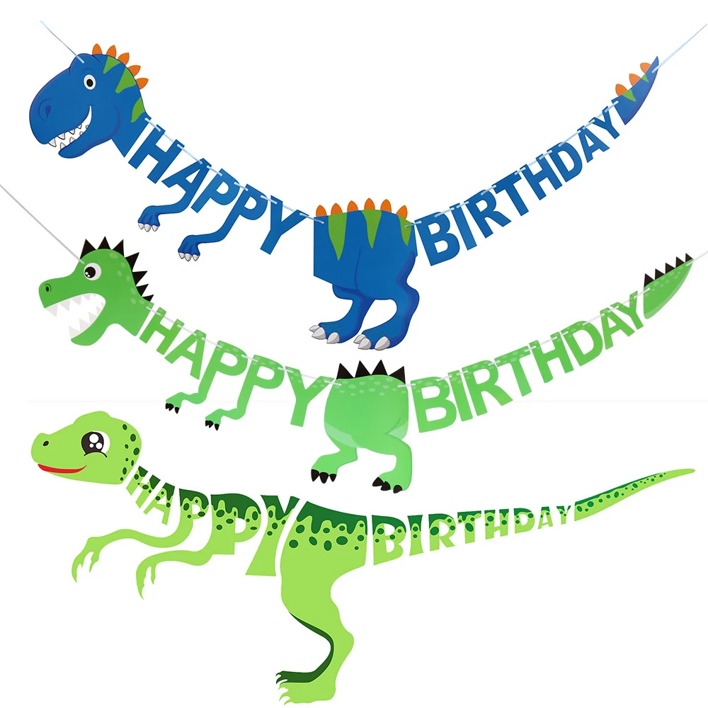 Free Dinosaur Happy Birthday Banner Svg 70 SVG PNG EPS DXF File