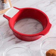 1 шт., бытовой кухонный фильтр для муки, сито для муки, пищевое сито, Ручка фильтра, дизайн для дома, ресторана, кухонные аксессуары